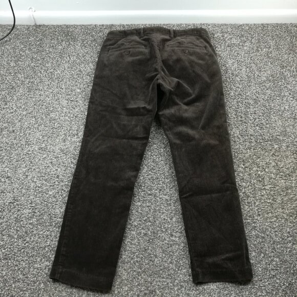 Abercrombie & Fitch Pants Corduroy Flat Front Drawstring Brown Mens 30x27 - Picture 5 of 10